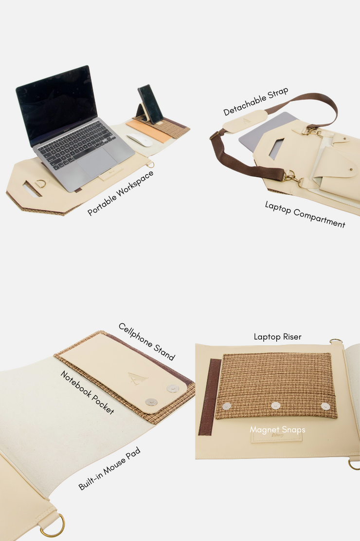 CARTERA Executive Laptop Bag in Sand