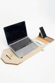 CARTERA Executive Laptop Bag in Sand