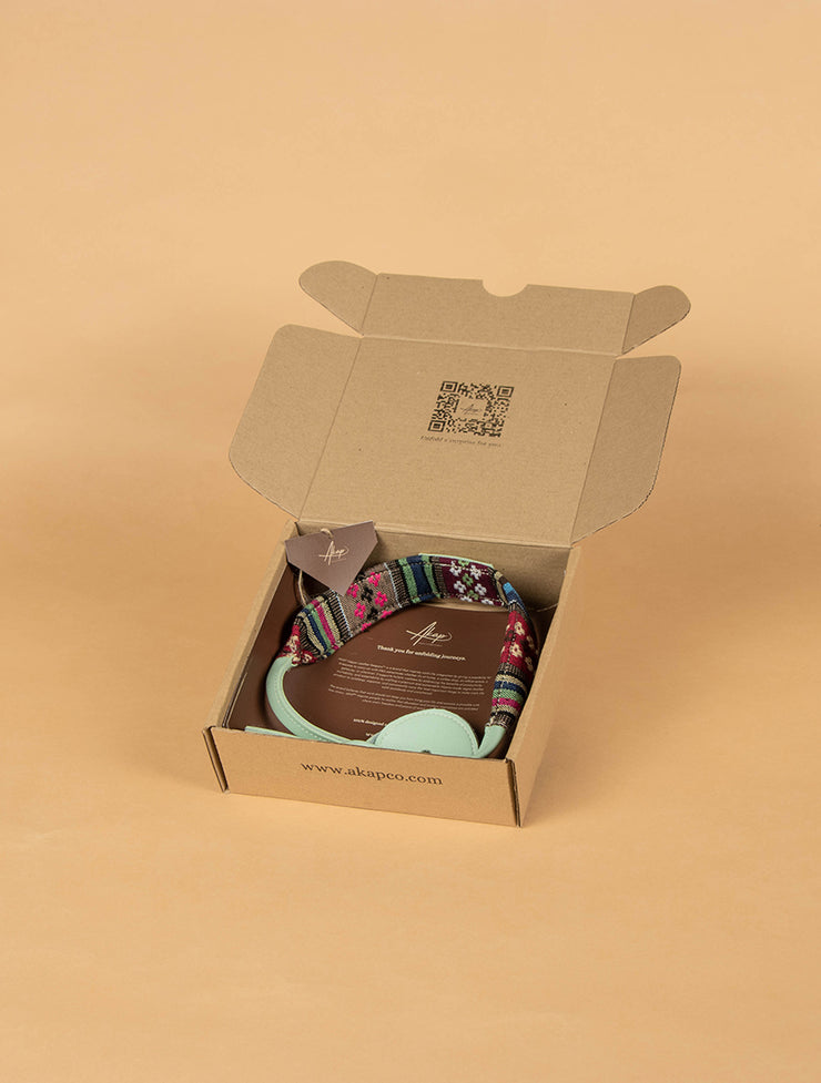 AKAP™ Vegan Leather Earphone Carrier in Mint